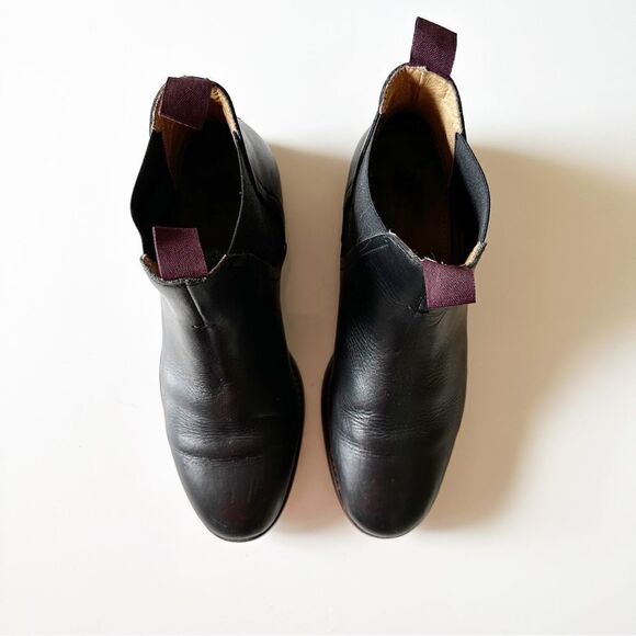 Hudson London Chelsea Boot Pull On Ankle in Black Leather Size 40 US 7 - Picture 3 of 10